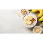 MINGAU DE AVEIA COM BANANA E LEITE DE CÔCO